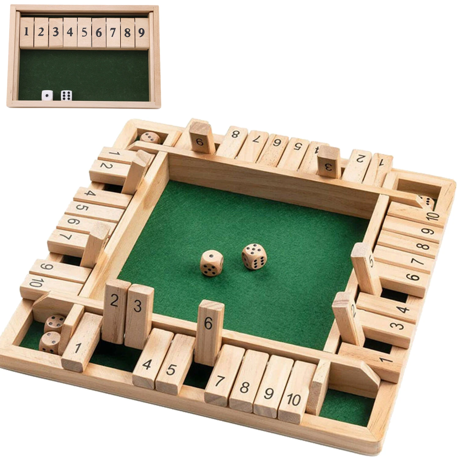 Board Game Instruction - 2-4 giocatori Lettini matematici in legno