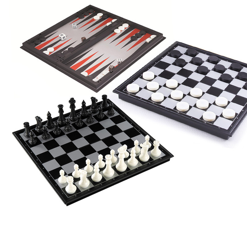 Board Game Yearbook - Scacchi magnetici pieghevoli Dama Backgammon Gioco
