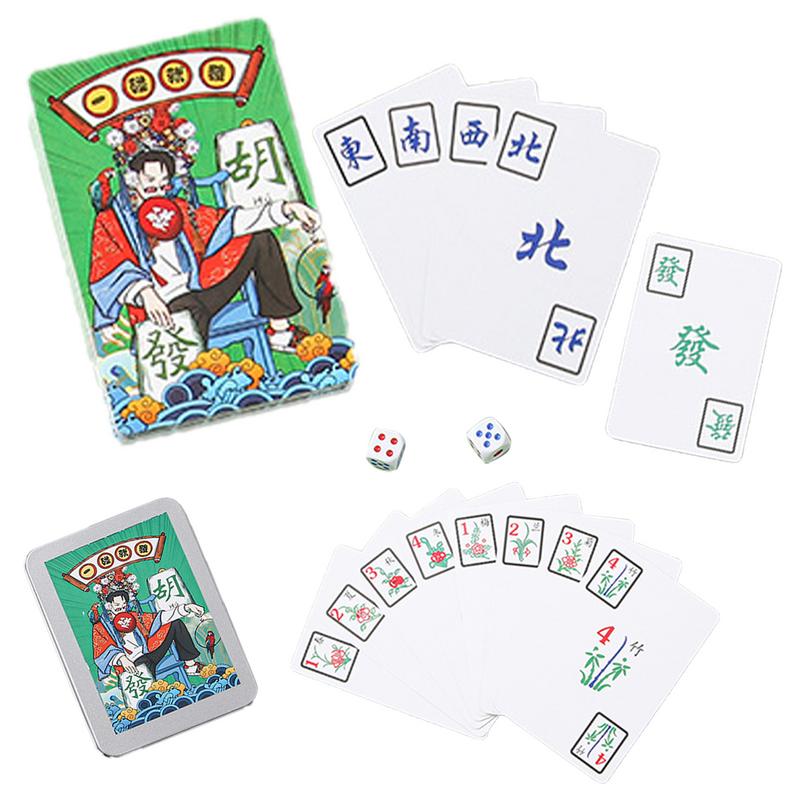 Card Game Deck - Carte Mahjong gioco familiare impermeabile Mah