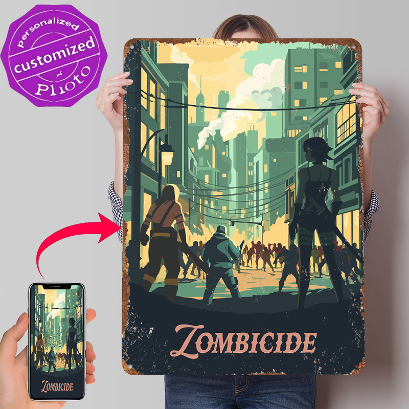 Board Game Zombicide - Poster in Metallo Ispirato al Gioco