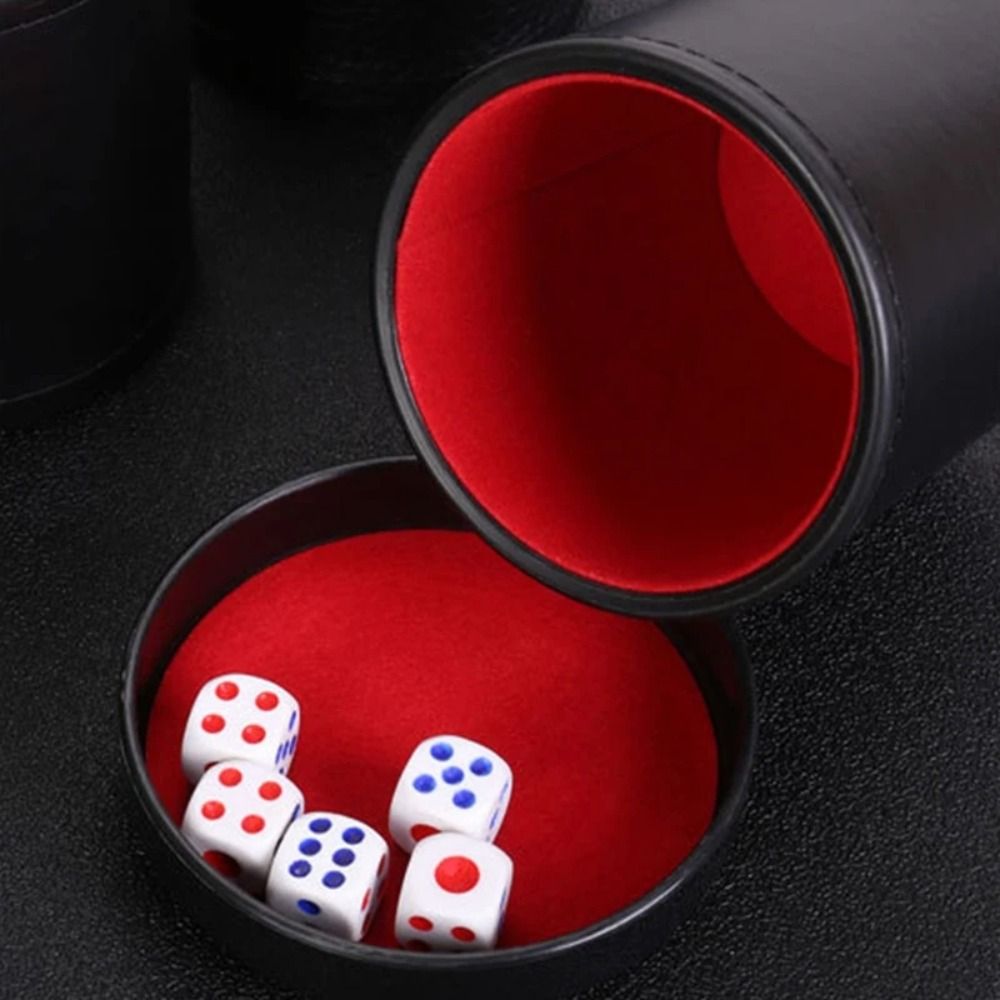 Board Game Yahtzee - Coppetta per Dadi in Pelle con