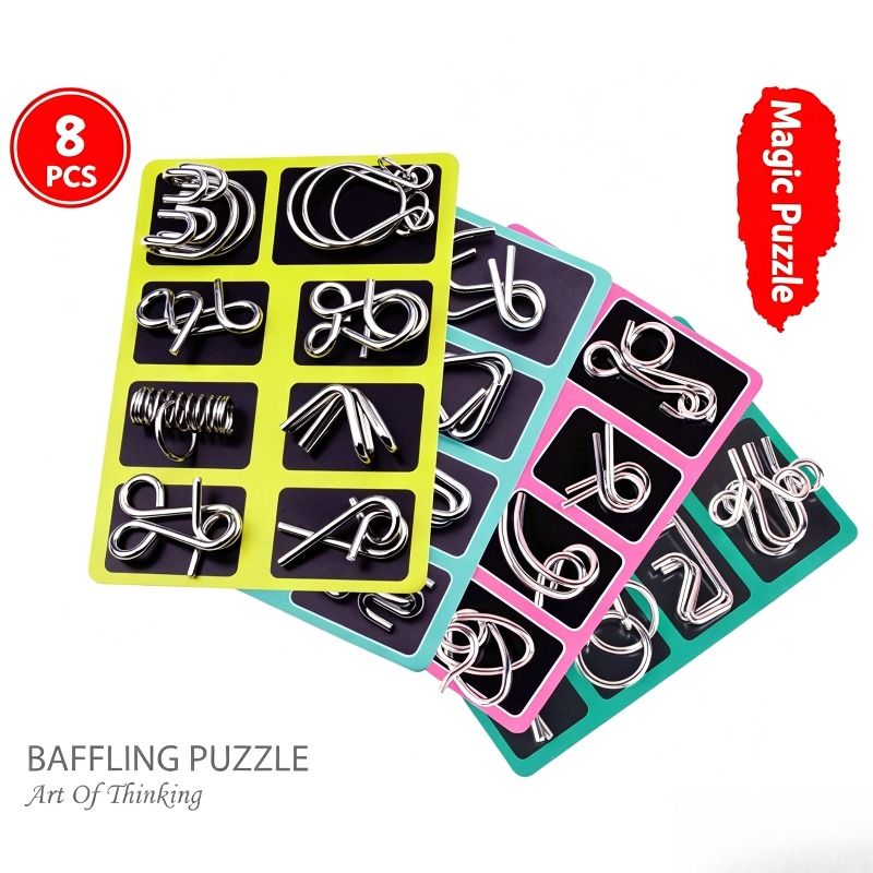 Set di 8 Puzzle in Metallo, Cl - Board Game Education recensione e prezzo